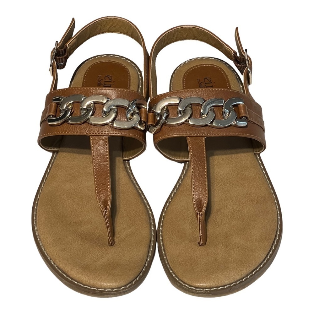 Euro by Soft Clara Sandal T-Strap Slingback Thong Sandals 8.5M